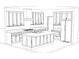 Kitchen rendering showing cabinetry, countertops, kitchen island, and appliances at 426 Richards Ln, Mooresville, NC 28115