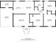 Floor plan of home layout with labeled rooms and dimensions at 4926 Nc Highway 109 South, Mount Gilead, NC 27306