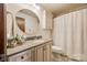 Updated bathroom features a vanity with granite countertop, and a shower/tub combo at 78 Honeysuckle Woods, Lake Wylie, SC 29710