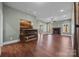 Finished basement with fireplace and bar area at 254 Streamside Pl, Mooresville, NC 28115