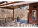 Deck overlooking wooded area with ceiling fan at 254 Streamside Pl, Mooresville, NC 28115