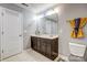 Bathroom with double vanity and a large mirror above at 3033 Honeylocust Ln, Fort Mill, SC 29707