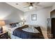 Cozy bedroom with a double bed, nightstands, and ceiling fan at 3033 Honeylocust Ln, Fort Mill, SC 29707