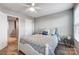 Charming bedroom with a double bed and access to a hallway at 3033 Honeylocust Ln, Fort Mill, SC 29707