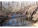 Small creek running through a wooded area at 338 Piney Grove Rd, Harmony, NC 28634