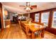 Bright dining area with wood table and hardwood floors at 338 Piney Grove Rd, Harmony, NC 28634