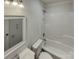 Clean bathroom with a bathtub, shower, and vanity at 4210 Manchester Ln, Monroe, NC 28110