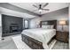 Spacious bedroom with fireplace and built-in storage at 516 Spring Garden Ave, Kannapolis, NC 28081