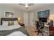 Bedroom with a twin bed, a desk and closet at 11231 Heritage Green Dr, Cornelius, NC 28031