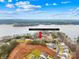 Aerial view of lakefront property lot at 15298 Windward Ln, Lancaster, SC 29720
