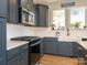 Modern kitchen with white subway tile backsplash and stainless steel appliances at 15298 Windward Ln, Lancaster, SC 29720