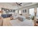 Comfortable living room with a large sectional sofa, open to the kitchen at 15298 Windward Ln, Lancaster, SC 29720