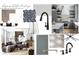 Modern kitchen design with gray cabinets, hexagon floor tile, and sleek lighting at 3025 Kinger Ln, Matthews, NC 28105