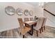 Elegant dining area featuring a live-edge table and stylish seating at 4268 Black Ct # 229, Harrisburg, NC 28075