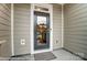 Modern front door entrance with glass panel and sidelights at 4268 Black Ct # 229, Harrisburg, NC 28075