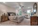 Spacious main bedroom with wood accents and a ceiling fan at 4268 Black Ct # 229, Harrisburg, NC 28075