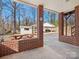 Brick patio with picnic table and backyard view at 4333 Tipperary Pl, Charlotte, NC 28215