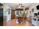 Cozy kitchen nook with a round table and built-in cabinetry at 4554 Appaloosa Ln, Charlotte, NC 28215