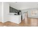 Modern kitchen with green cabinets, white quartz countertops, and island at 543 San Marco Dr # 16, Gastonia, NC 28056
