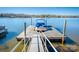 Floating boat dock with walkway and calm waters at 130 Sandy Shore Dr, Mooresville, NC 28117
