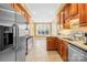 Modern kitchen with stainless steel appliances and granite countertops at 144 Spring Forest Dr, Shelby, NC 28152