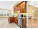 Kitchen features granite countertops, stainless steel appliances, and wood cabinets at 144 Spring Forest Dr, Shelby, NC 28152