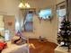 bedroom with hardwood floors and Christmas tree at 217 Brent St, Wadesboro, NC 28170