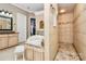 Large bathroom with a walk-in shower and soaking tub at 227 Wildwood Cove Dr, Mooresville, NC 28117