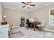 Home office with two work stations and ample storage at 227 Wildwood Cove Dr, Mooresville, NC 28117