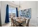 Charming dining area with hardwood floors and large artwork at 3630 N Davidson St # 4413, Charlotte, NC 28205