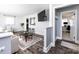 Bright and airy living area with seamless flow into the kitchen and flex room at 4837 Holbrook Dr, Charlotte, NC 28212