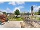 Spacious backyard with patio, shed, and trampoline at 8244 Fox Swamp Rd, Charlotte, NC 28215