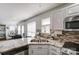 Modern kitchen with granite countertops, stainless steel appliances, and an island at 8244 Fox Swamp Rd, Charlotte, NC 28215