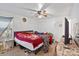 Bedroom with king bed and ceiling fan at 1043 Pineborough Rd, Charlotte, NC 28212