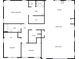 Three-bedroom home floor plan, showcasing two bathrooms, kitchen, dining, and living areas at 1201 Pierson Dr, Charlotte, NC 28205