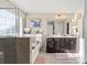 Elegant bathroom with double vanity, soaking tub, and shower at 136 Margo Ln, Statesville, NC 28677