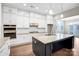 Modern kitchen with granite countertops, stainless steel appliances, and ample cabinetry at 1399 Cedardale Ln, Denver, NC 28037