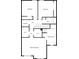 Two-bedroom layout with primary bedroom, bath, and laundry at 1520 Waylon Ave, Gastonia, NC 28054