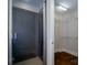 Clean bathroom with walk-in shower and spacious closet at 2338 Yadkin Ave # 203, Charlotte, NC 28205