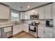 Modern kitchen with white cabinets and granite countertops at 257 Mighty Joe Trl, York, SC 29745