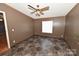 Bedroom with ceiling fan and tile flooring at 3463 Rock Creek Dr, Newton, NC 28658