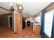 Open kitchen boasts wood cabinets and a spacious layout at 3463 Rock Creek Dr, Newton, NC 28658