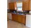 Simple kitchen featuring wood cabinets and double sink at 9697 Us 52 N Hwy, Wadesboro, NC 28170