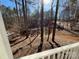 Peaceful backyard view with wooded area and a glimpse of a road at 119 Creek View Rd, Mooresville, NC 28117