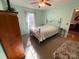 Bedroom with metal bed frame and wood wardrobe at 119 Creek View Rd, Mooresville, NC 28117