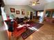 Spacious living room with hardwood floors and cozy furniture at 119 Creek View Rd, Mooresville, NC 28117