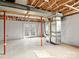 Unfinished basement with exposed HVAC and ample storage space at 188 Mary Cir, Concord, NC 28025