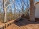 Deck with built in bench overlooking woods at 188 Mary Cir, Concord, NC 28025