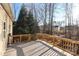 Wooden deck with treeline views, offering a peaceful outdoor space at 4030 Garden Oak Dr, Indian Trail, NC 28079