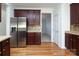 Kitchen with stainless steel appliances and wood cabinets at 4030 Garden Oak Dr, Indian Trail, NC 28079
